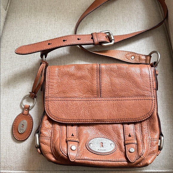 Fossil Vintage Brown Leather Bag - Picture 1 of 6